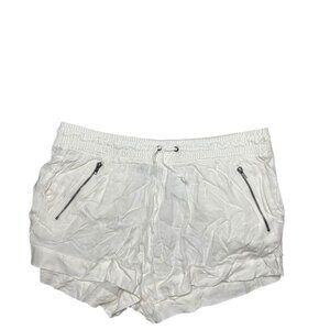 Ambiance Loose White Linen Shorts